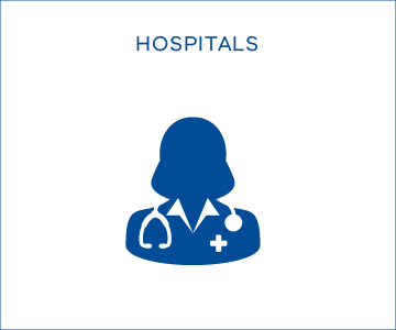 Icon showing hospitals